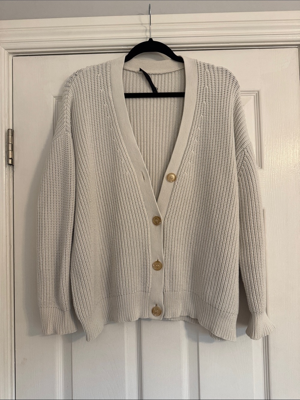 Jenni Kayne Cream Cotton Cocoon Cardigan